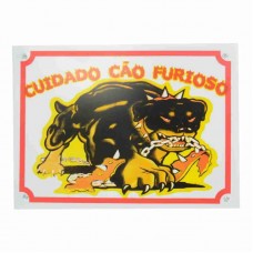 23035 - PLACAS ADVERTENCIA 24X33 CAO FURIOSO