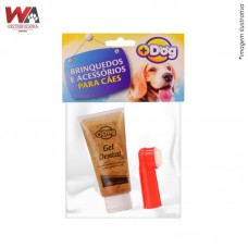 20263 - KIT GEL DENTAL MAIS DOG CHOCO C/DEDEIRA