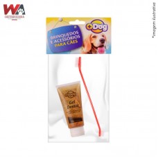 20264 - KIT GEL DENTAL MAIS DOG CHOCO C/ESCOVA