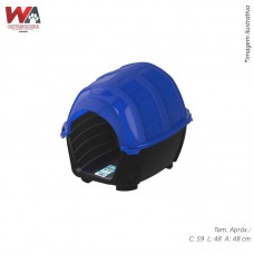 15663 - CASINHA STONE HOUSE N.04 AZUL PLASTPET