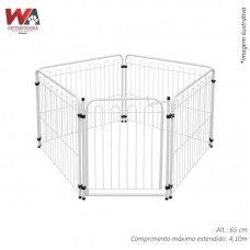 27390 - KIT CERCADO PET 4 MODULOS+PORTAO BRANCO