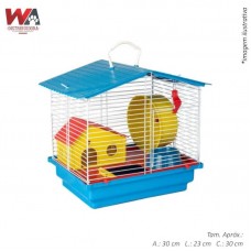 77637 - GAIOLA HAMSTER 1 ANDAR COMP JELPLAST