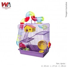 77633 - GAIOLA HAMSTER 3 AND JG TUBOS LUXO LILAS