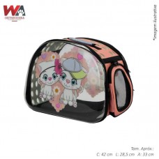 28328 - BOLSA TRANSP TRANSPARENTE ROSA ESTAMPADA