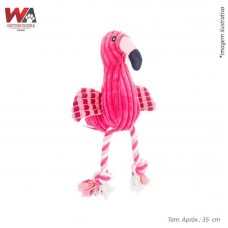 28091 - BRINQ PELUCIA FLAMINGO C/CORDA 35CM