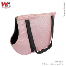 29657 - BOLSA TRANSP LUXO METALIZADA ROSA