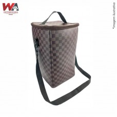 29808 - WINE BAG LUXO XADREZ MARROM