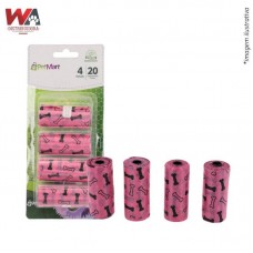 29884 - REFIL CATA CACA SAQUINHO PLAST ROSA C/4