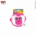 BRINQ PELUCIA CARA MACACO 15CM ROSA