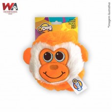 30596 - BRINQ PELUCIA CARA MACACO 15CM LARANJA