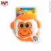 BRINQ PELUCIA CARA MACACO 15CM LARANJA