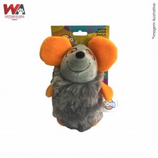 30603 - BRINQ PELUCIA RATINHO CINZA/LARANJ 16CM