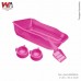 KIT BANHEIRA C/PA E 2 COMED ROSA DURAPET