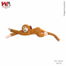 30644 - BRINQ PELUCIA MACACO DEITADO MARROM