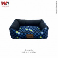 31503 - CAMA XADREX AZUL M