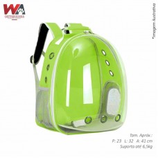 31643 - MOCHILA PARA CAES E GATOS VERDE LIMAO