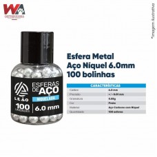 31702 - ESFERA METAL NIQUEL 6MM C/100 BOLINHA