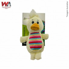 31619 - BRINQ PELUCIA PATINHO ARCO IRIS