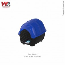 30980 - CASINHA STONE HOUSE N.01 AZUL PLASTPET