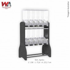 29433 - KIT DISPENSER PRO 10X40LT CINZA/PRETO