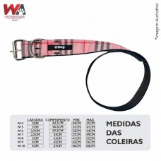 31889 - COLEIRA MD PORTE N.04 XADREZ ROSA