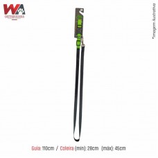 32310 - GUIA C/COLEIRA SEDA VERDE NEON 15MM