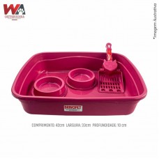 32272 - KIT BANHEIRA C/PA E 2 COMED ROSA