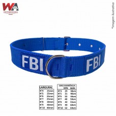 23495 - COLEIRA GD PORTE FBI N.04 AZUL