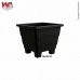 VASO QUADRADO MEDIO PRETO 18CM