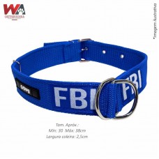 32313 - COLEIRA DUPLA ENFORCADOR FBI N.05 AZUL