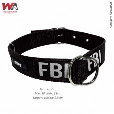 23947 - COLEIRA DUPLA ENFORCADOR FBI N.05 PRETA