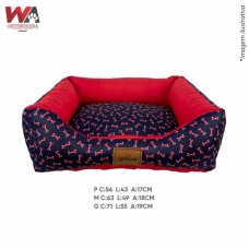 33219 - CAMA OSSO AZUL/VERMELHO P