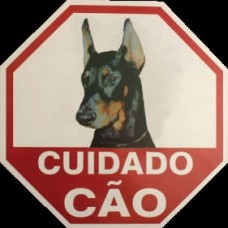 77826 - PLACAS ADVERTENCIA 24X33 DOBERMANN