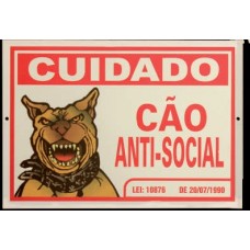 77804 - PLACAS ADVERTENCIA 16X25 ANTI-SOCIAL