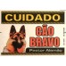 PLACAS ADVERTENCIA 16X25 PASTOR ALEMAO