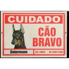 77806 - PLACAS ADVERTENCIA 16X25 DOBERMAN