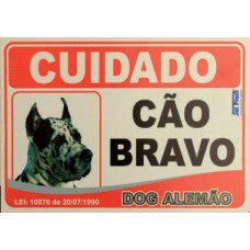 77809 - PLACAS ADVERTENCIA 16X25 DOG ALEMAO